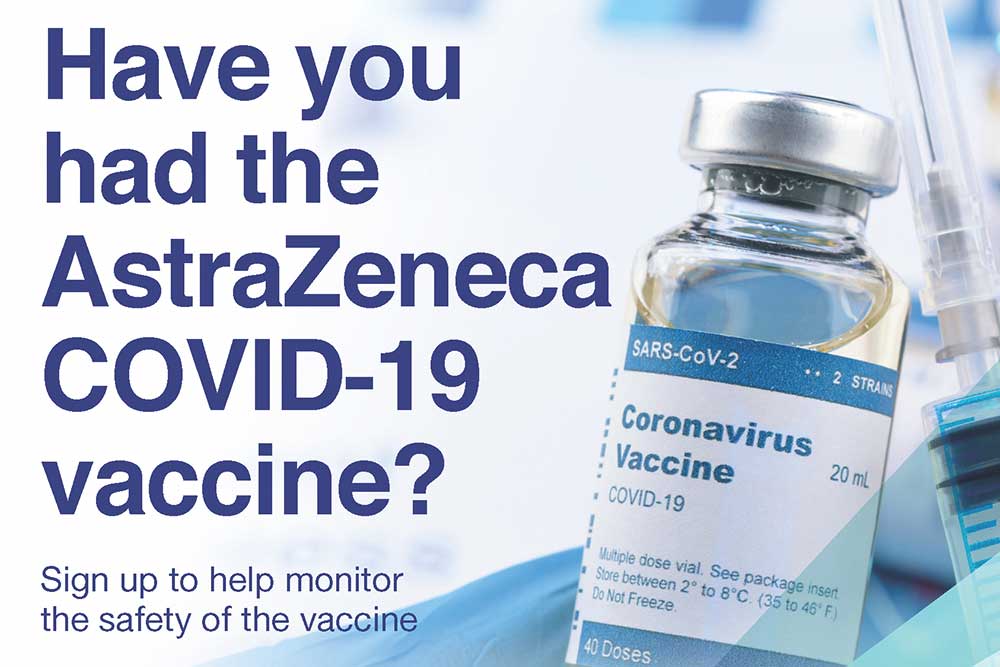 Feature image for Volunteers needed for Oxford-AstraZeneca COVID-19 vaccine monitoring study